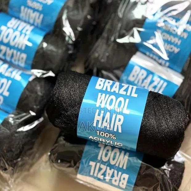 12 Bundles Brazilian Kinky Hair Machine Yarn – Crochet & Braiding Hair · Photo 1