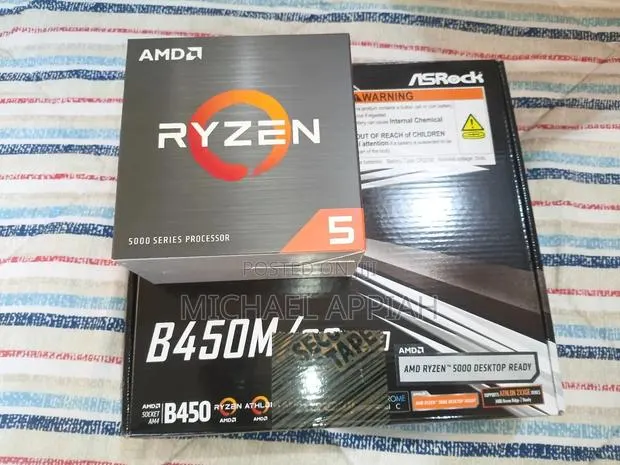 Ryzen 5 5500 + Asrock B450m AC R2.0 + 16gb DDR4 + 512gb SSD · Photo 1