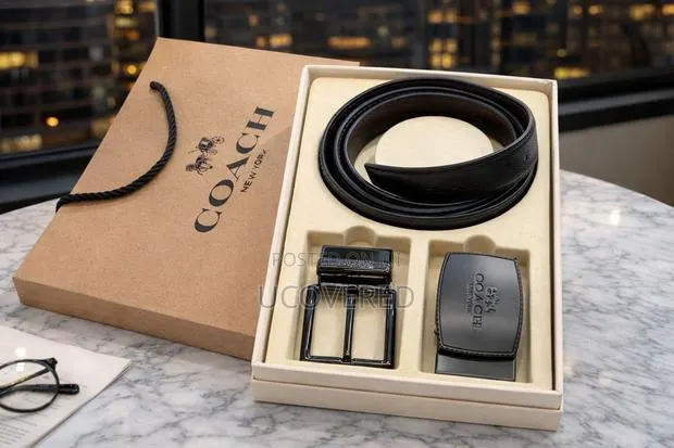 Coach Reversible Leather Belt With Multiple Buckles · Photo 1