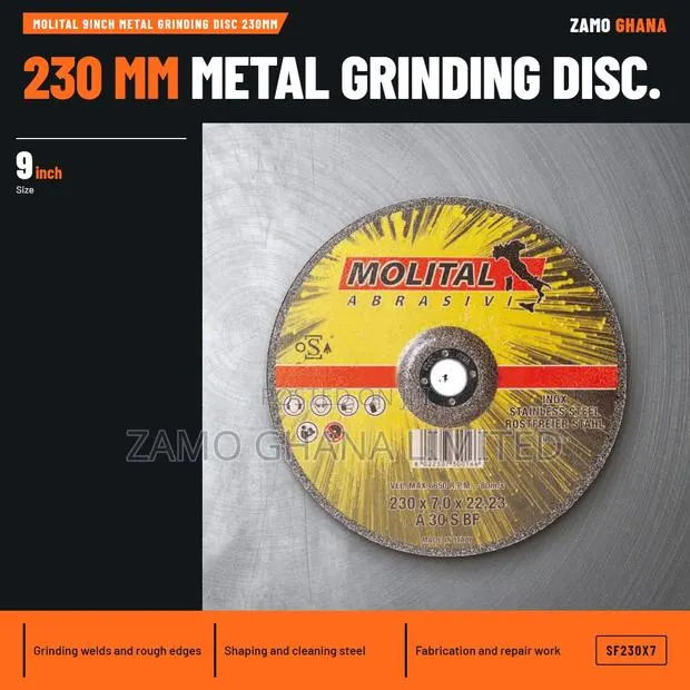 Molital 9Inch Metal Grinding Disc 230Mm - SF230X7 · Photo 1