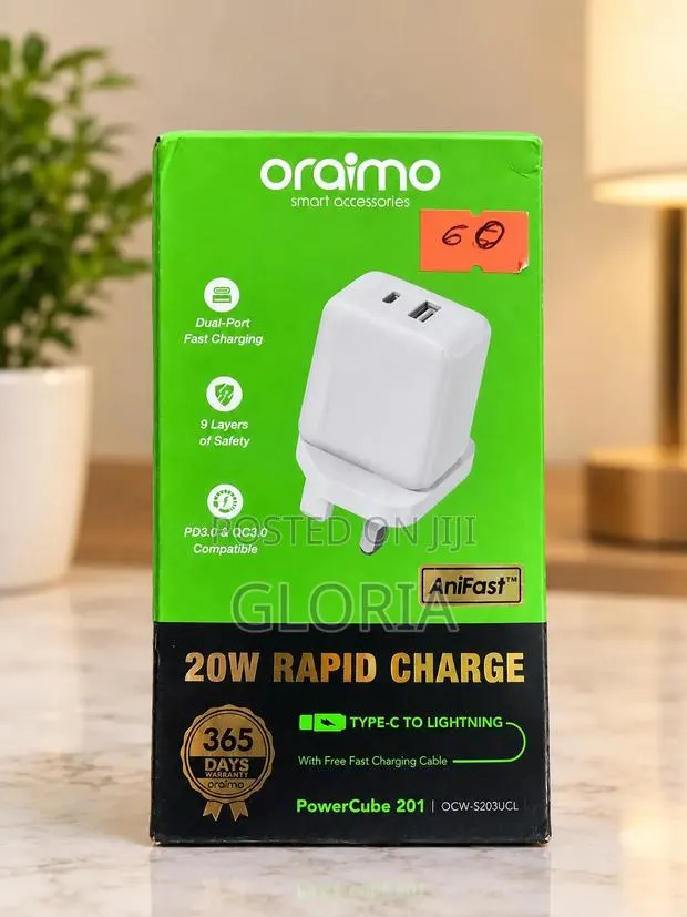Oraimo 20W Rapid Charger (PowerCube 201) · Photo 1