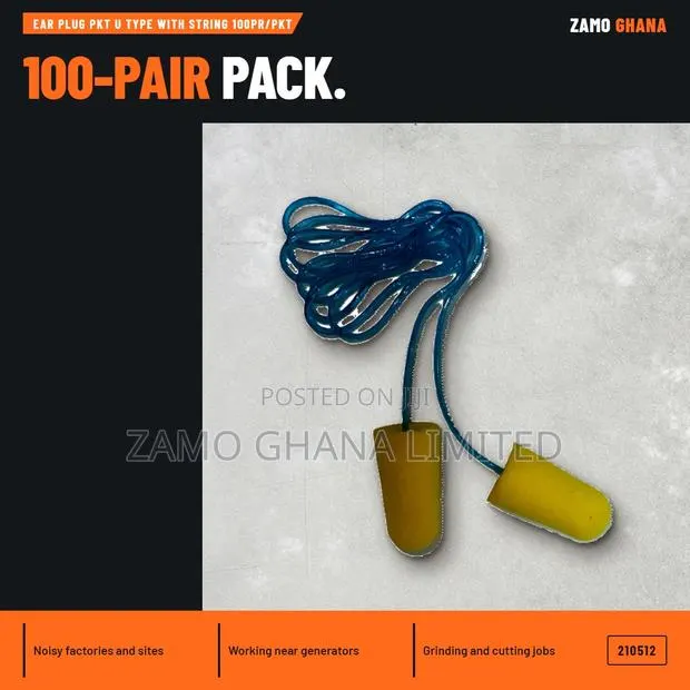 Ear Plug PKT U Type With String 100Pr/PKT - 210512 · Photo 1