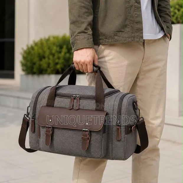High Quality Leather and Canvas Material Duffle Bags · Photo 1