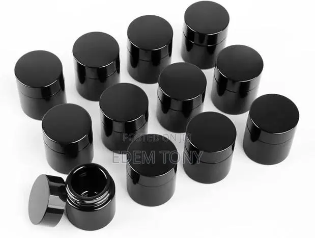 10g Thick Black UV Protection Small Glass Jars With Lids 10ml -12pcs · Photo 1