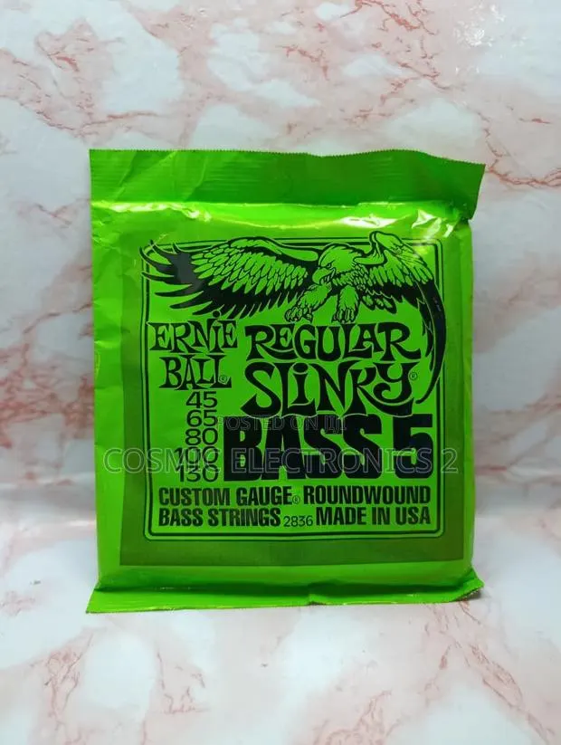 Ernie Ball Regular Slinky 5-String Wound Bass Guitar Strings – 45-130 · Photo 1