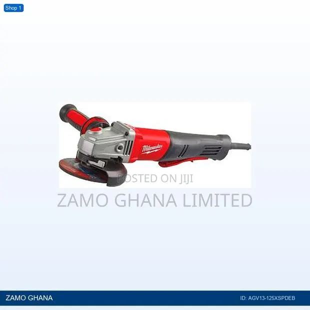 Angle Grinder 1250w 125mm 5 Inch Avs Paddle Switch 4 - Agv13-125xspdeb · Photo 1