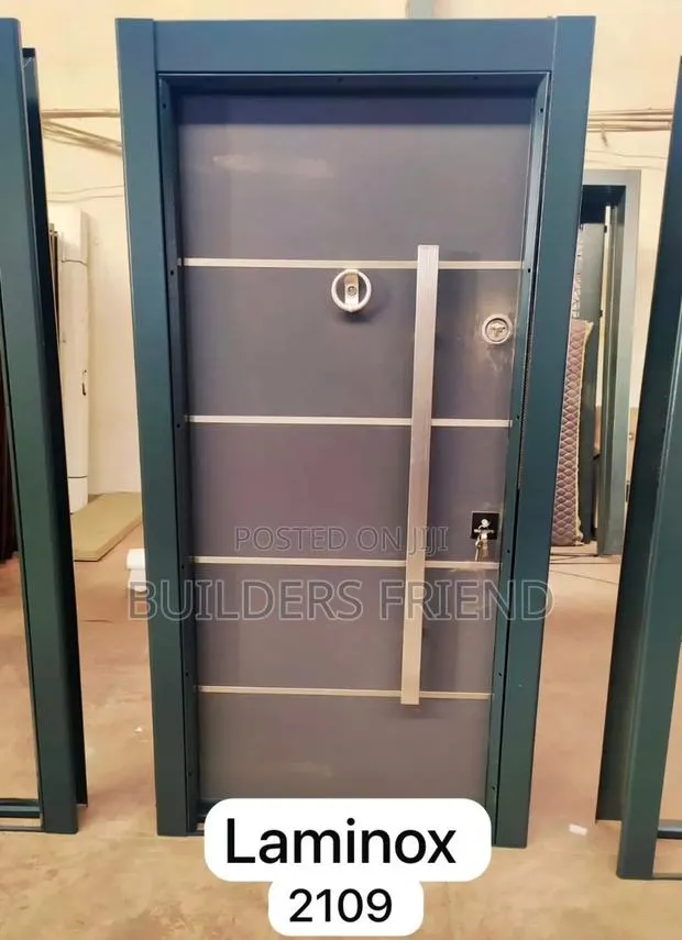 Gray Turkish Entrance Heavy Single Security Door Complete · Photo 1