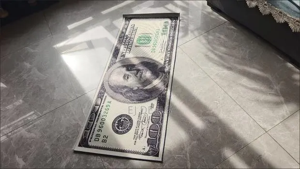Hundred Dollar Bill Rug Money Design Runner Rug · Photo 1