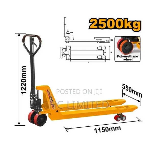 Ingco Hand Pallet Truck 2500kg Capacitor-hhpt01251 · Photo 1