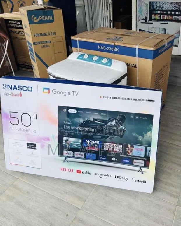 Extremely Adorable Nasco 50” Uhd Smart Satellite Android TV(Black). · Photo 1