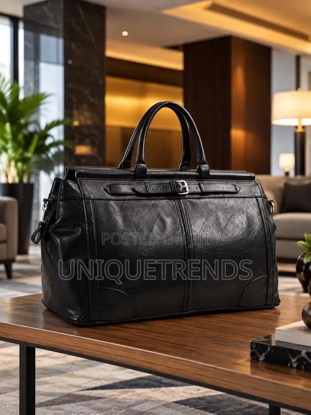HIGH Quality Leather Duffle Bag (Black, Brown, Black and Gray) · Photo 1