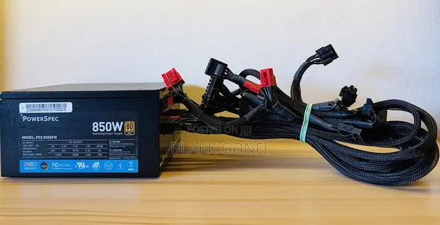 Powerspec 850w Fully Modular 80+ Gold RGB Power Supply · Photo 1