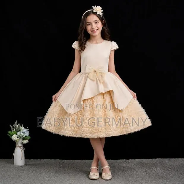 Premium Quality Imported Girl's Dress With Free Matching Hairband · Photo 1