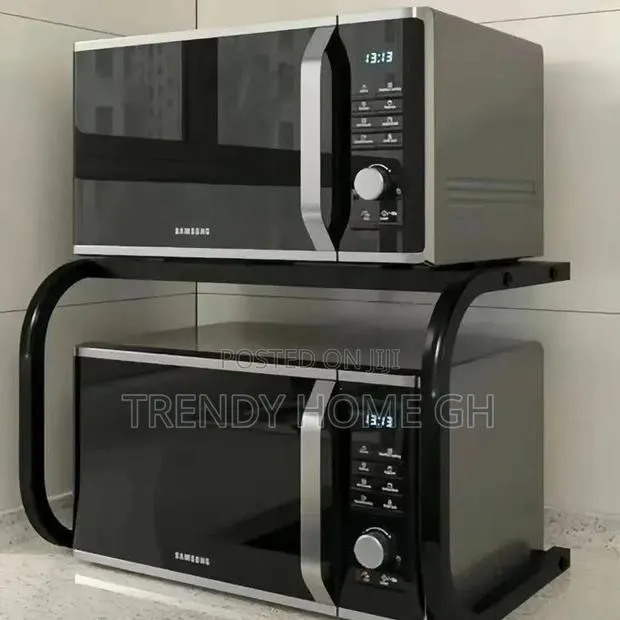 Countertop Microwave Rack/ Shelving Unit/ Organizer- Black · Photo 1