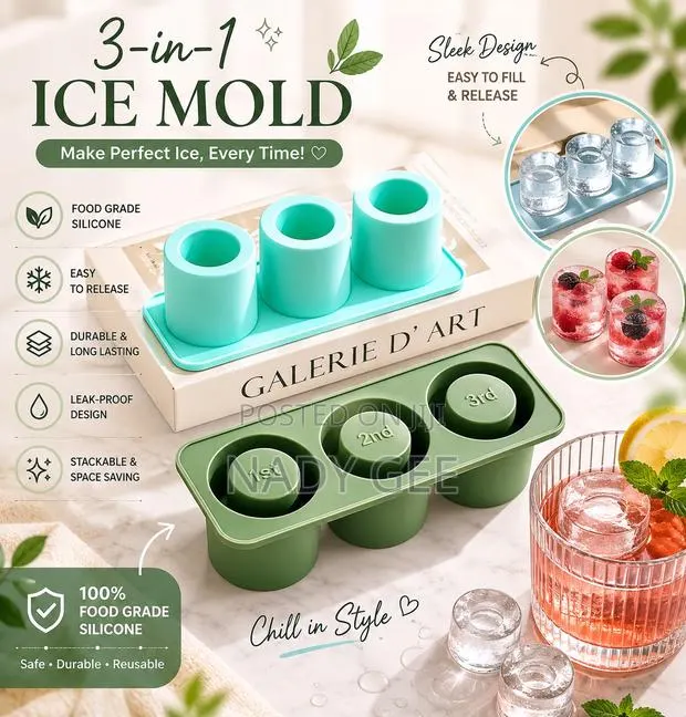 3 In 1 Silicon Ice Mold · Photo 1