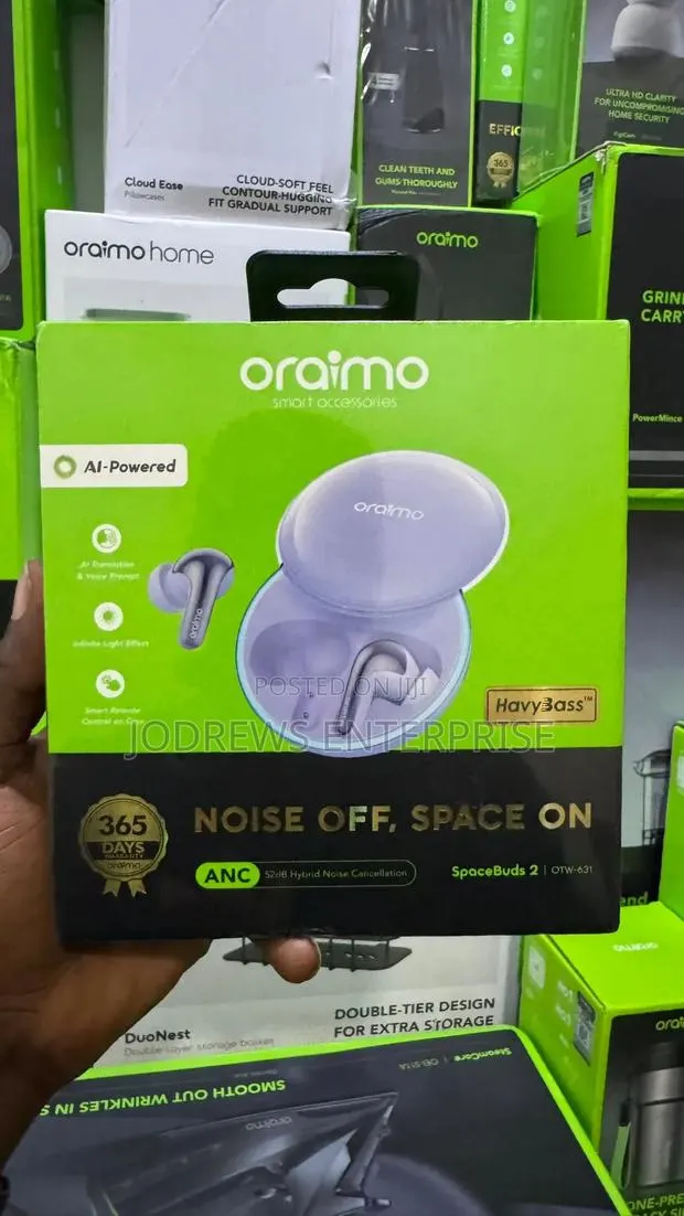 Oraimo SpaceBuds 2 Lavender AI Smart 45hrs Play True Wireless Earbuds · Photo 1