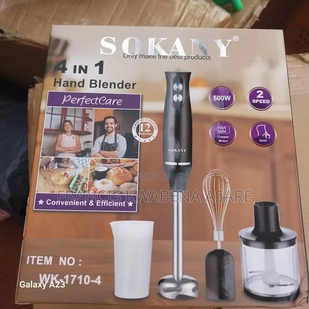 4 in 1 Hand Blender - Sokany