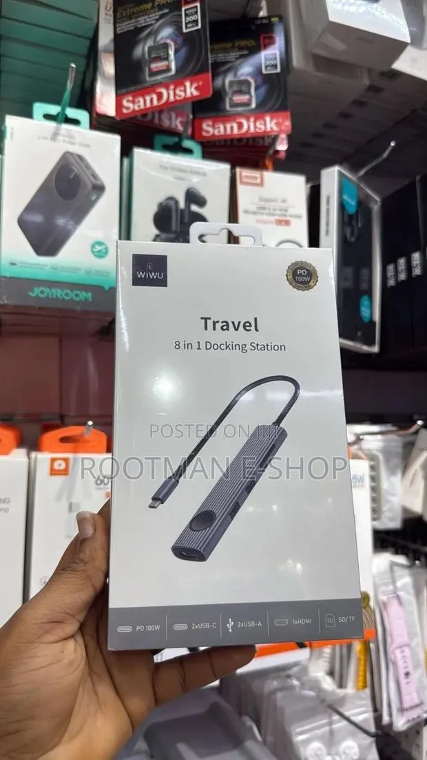 Wiwu 8 In 1 Type C Hub Laptop Adapter With Usb 3.0 Usb C Pd100w · Photo 1