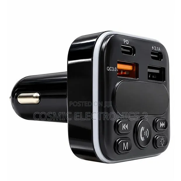 C50 Multifunctional Wireless Car FM Transmitter – 20W Type-C