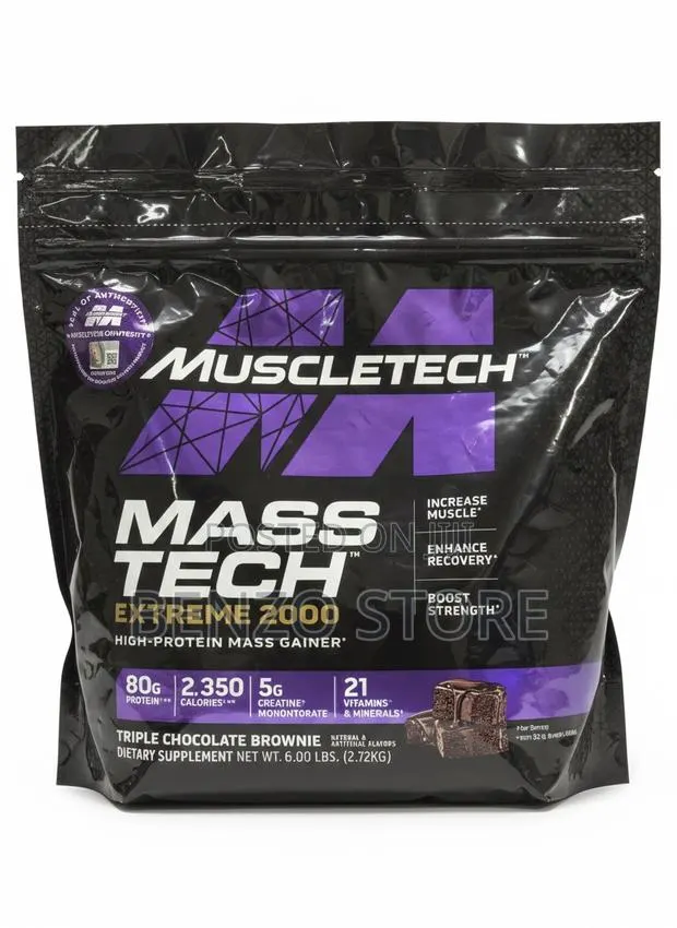 Powerful Muscletech Extreme Mass Gainer for Bulking, Strength, Growth · Photo 1