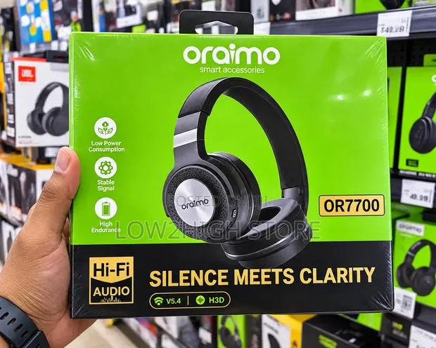Oraimo OR7700 Bluetooth 5.4 Hi-Fi Over-Ear Headphones - Low2High · Photo 1