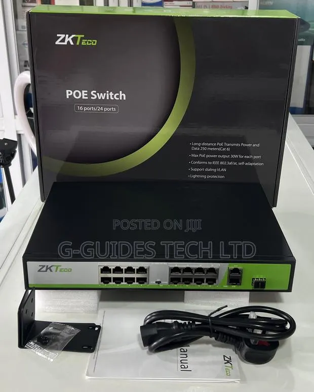 Zkteco 16port Poe Switch With SFP Port, 16port Poe Switch · Photo 1