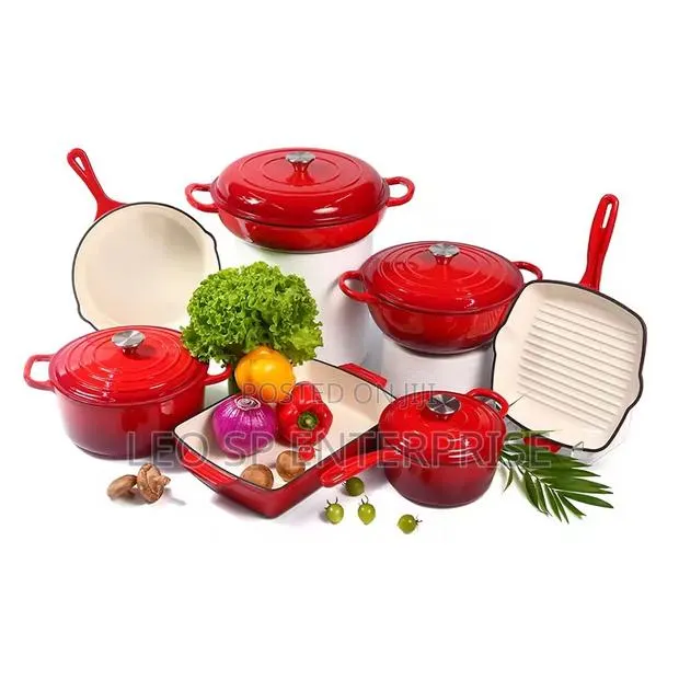11 Pieces Durable Cast Iron Cookware · Photo 1
