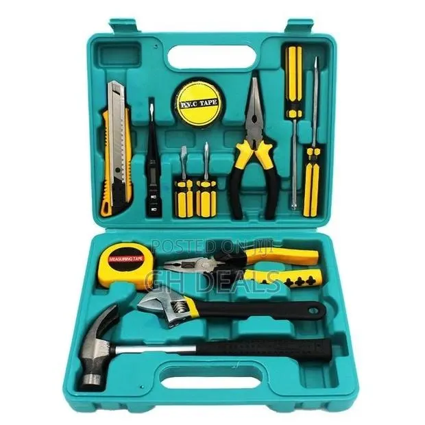 13 In 1 Hardware Tools Repairing Set Kit Toolbox Case - Gree