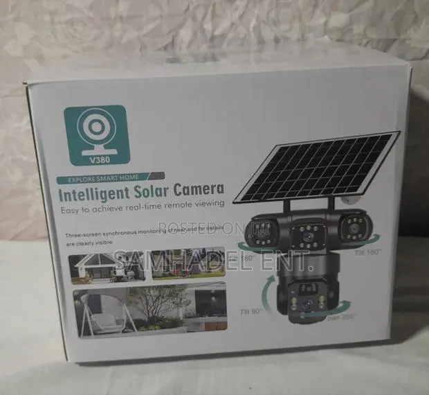 4G AI Smart 3 Lens Solar CCTV Camera [Uses Sim] · Photo 1