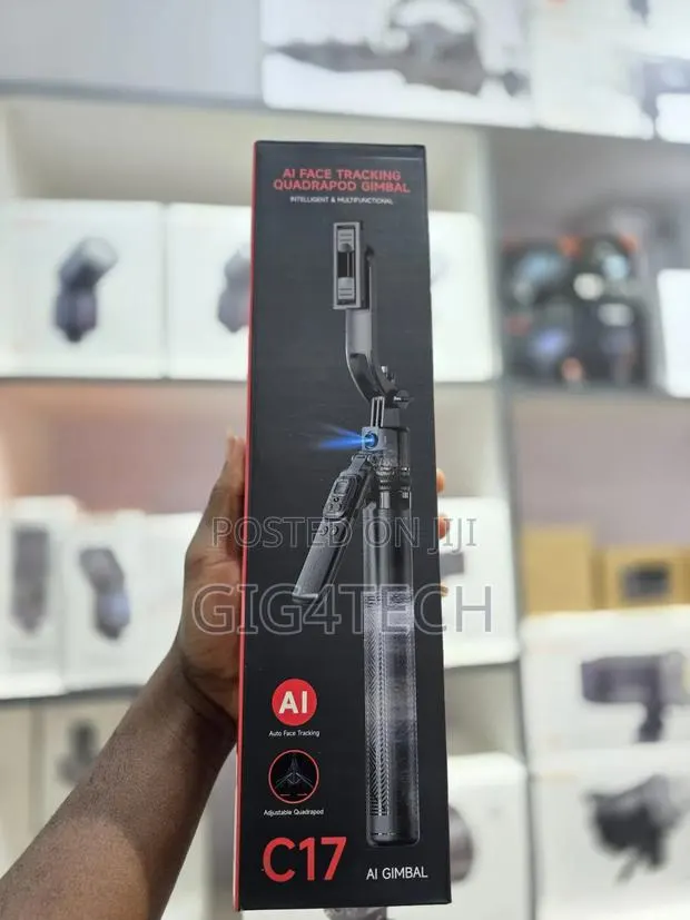 Ai Face Tracking Gimbal 360° Auto Follow Smartphone C17 Tripod · Photo 1