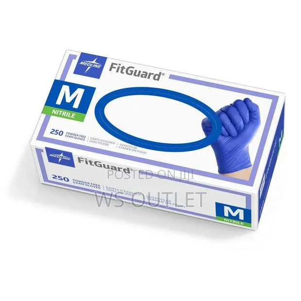 Medline Fitguard Nitrile Exam Gloves M 250ct · Photo 1