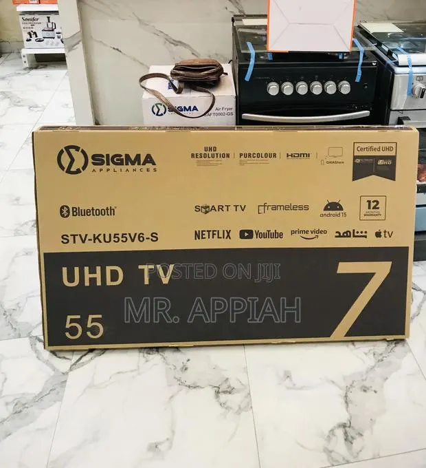 New Sigma 55 Uhd Smart Digital Satellite Led Television(Black) · Photo 1