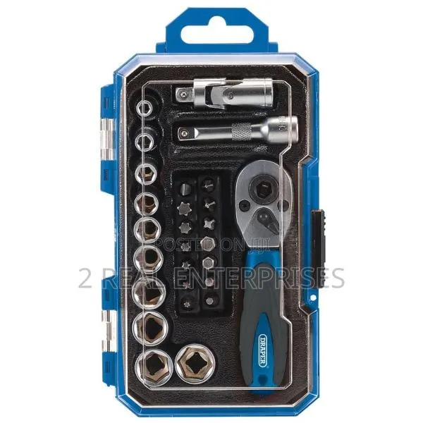 Draper Socket Set 1/4 Drive Metric 27pc 4-13mm X27 Crimping Plier · Photo 1