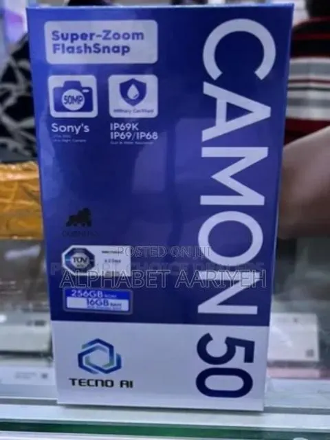 New Tecno Camon 50 256 GB Silver · Photo 1