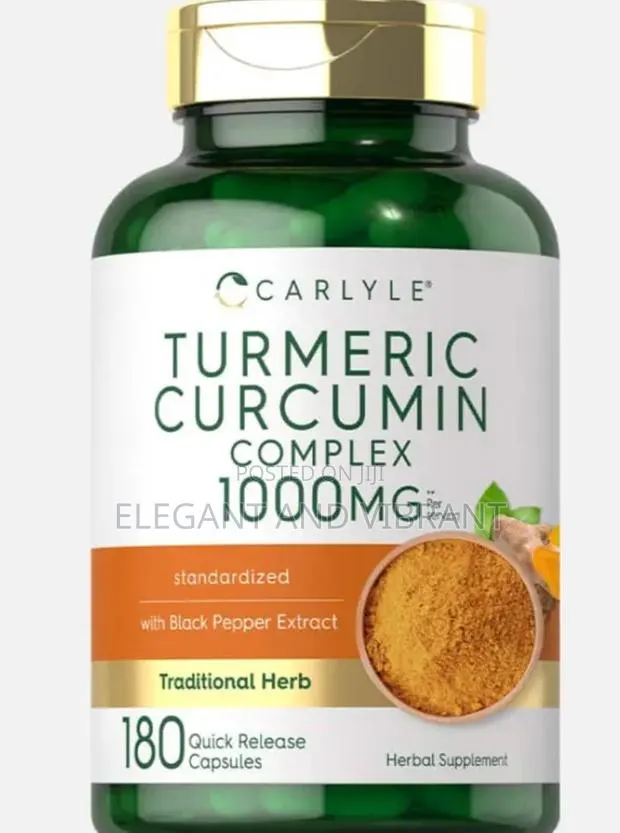 Turmeric Curcumin 1000mg With Black Pepper - 180 Capsules · Photo 1