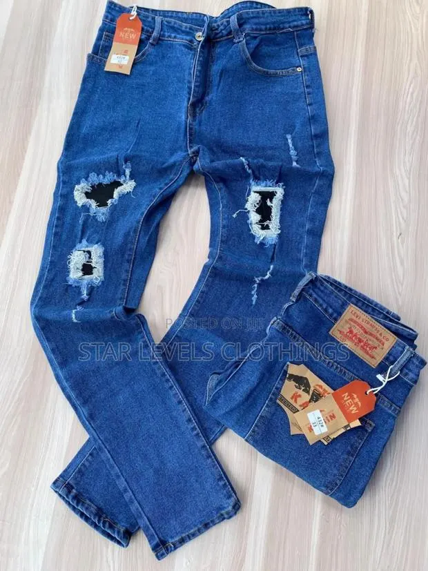 Blue Ripped Jeans Trousers · Photo 1