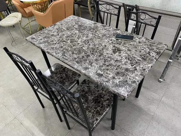 Quality Ash/Grey Glossy Finishing Dining Set A008 · Photo 1