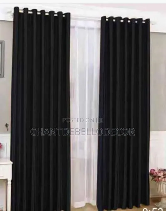 3in1 Good Deal 2pcs Blackout Curtains Plus 1 Transparent White Voile · Photo 1
