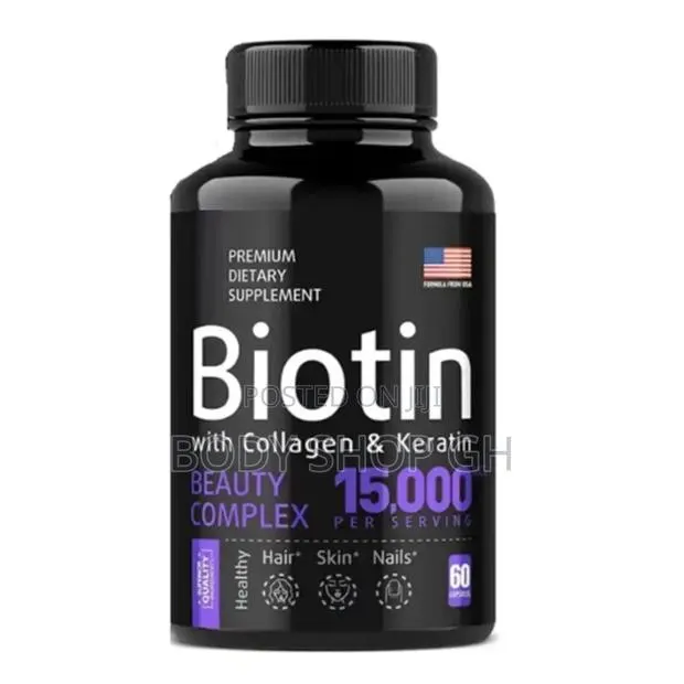 Premium Biotin With Collagen and Keratin - 15,000 MCG · Photo 1