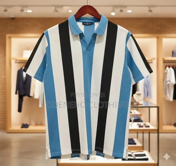 V Neck Stripped Club T Shirt · Photo 1