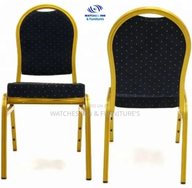 Black Material Conference Stackable Chair · Photo 1