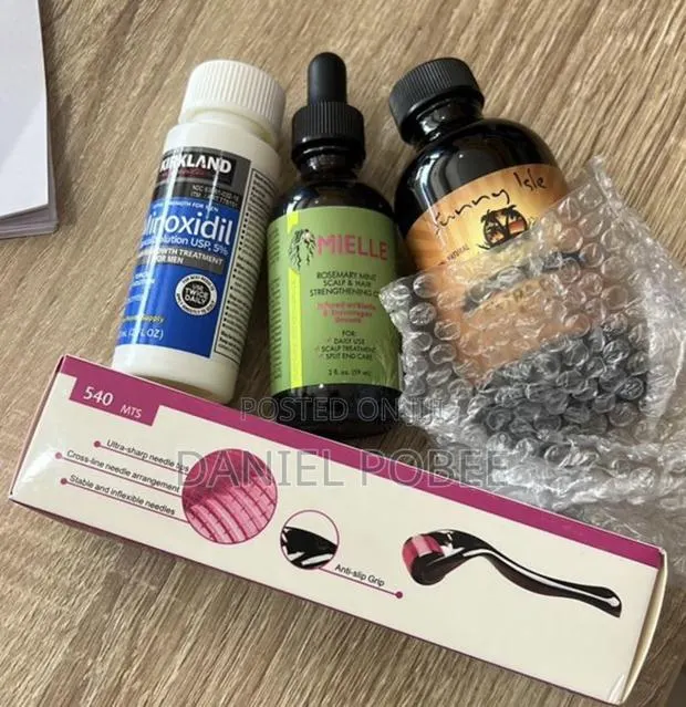 Kirkland Minoxidil 5% + Mielle Rosemary Oil +Castor Oil + Derma Roller · Photo 1