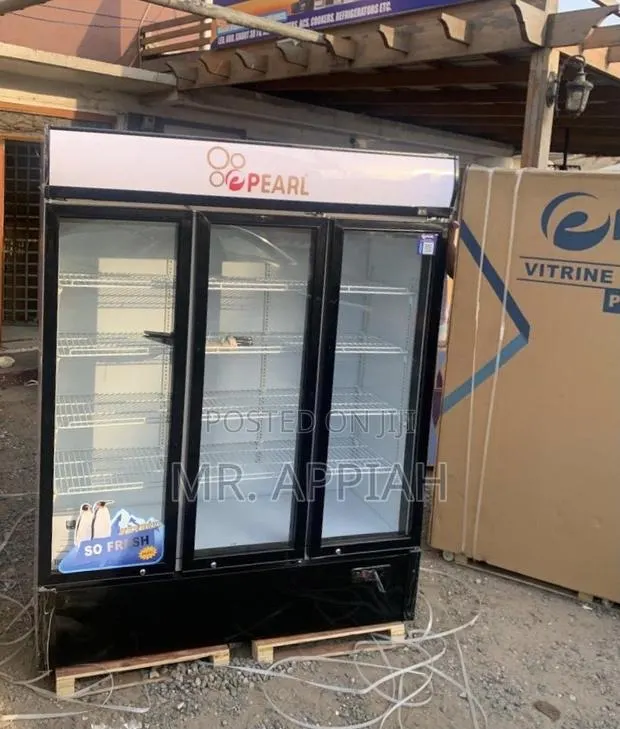 Order Durable PVC-1540-28ab 3 Door Display Fridge(Glass) Black · Photo 1
