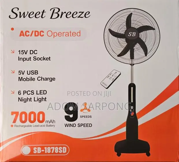 18" Rechargeable Fan AC/Dc Operated · Photo 1