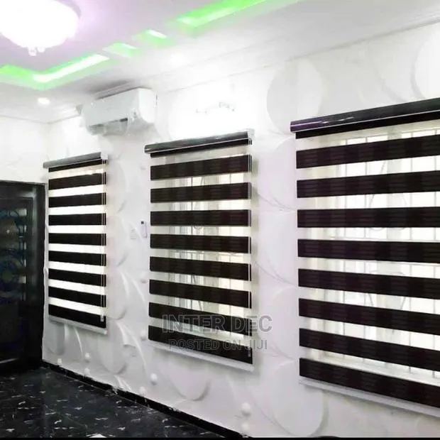 Black Zebra Blinds Curtains for Your Living Room · Photo 1