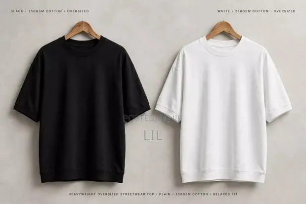 Heavyweight Oversized Plain Tshirts 250GSM · Photo 1