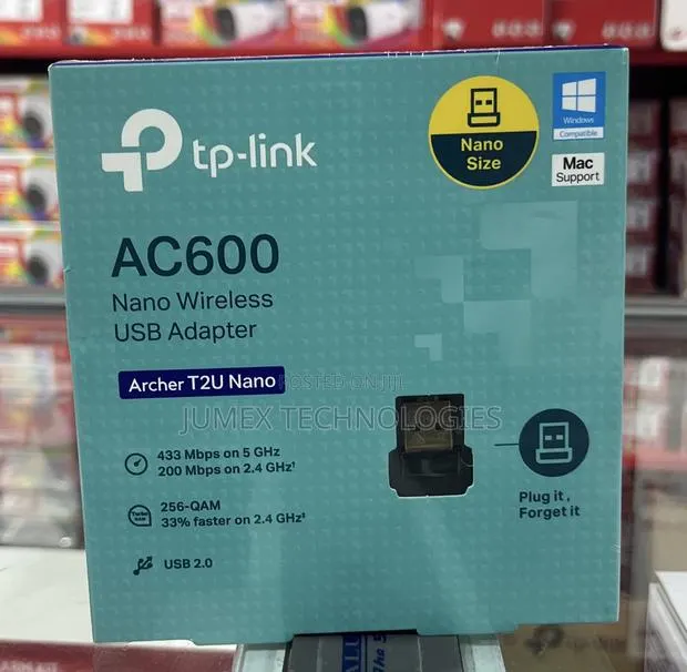 TP-Link Ac600 Dual Band Nano Wireless USB Adapter Archer T2u Nano · Photo 1