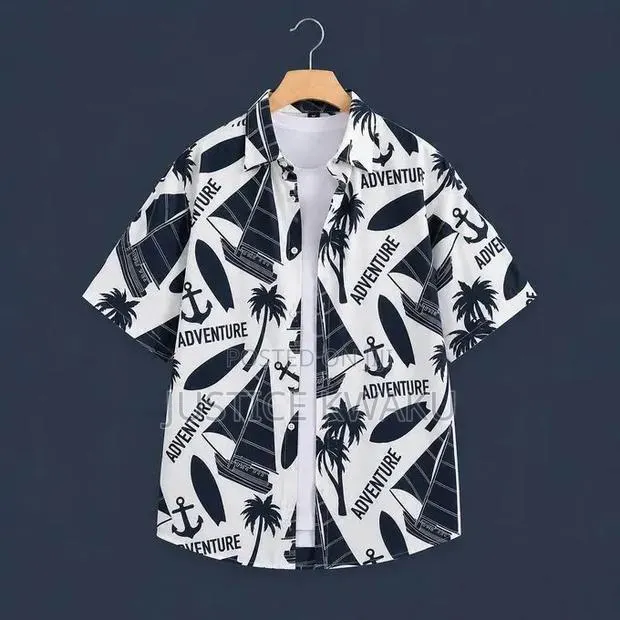 Dapper Man Hawaiian Print Short Sleeve Shirt · Photo 1