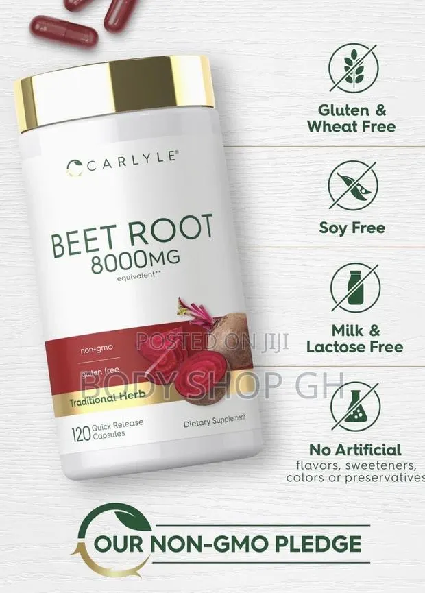 Horbäach Nitric Oxide Beet Root Capsules | 120 Count · Photo 1