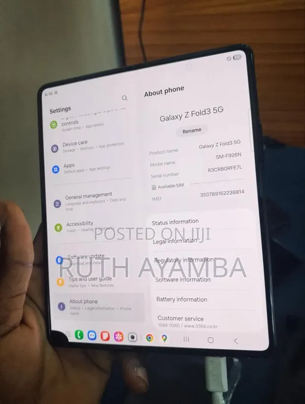 Samsung Galaxy Z Fold 3 256 GB Black · Photo 1